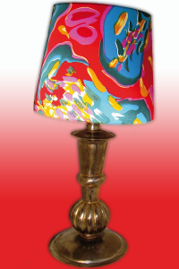 Lampe designe marocaine multicolore pied marocain